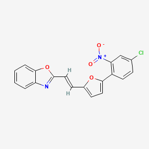 2-[(E)-2-[5-(4-chloro-2-nitrophenyl)furan-2-yl]ethenyl]-1,3-benzoxazole - 476616-28-1
