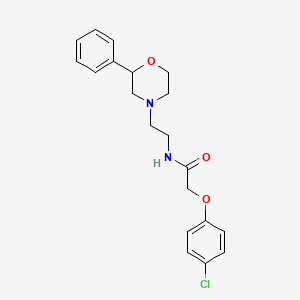 2-(4-chlorophenoxy)-N-[2-(2-phenylmorpholin-4-yl)ethyl]acetamide - 954081-35-7