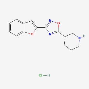 3-[3-(1-Benzofuran-2-yl)-1,2,4-oxadiazol-5-yl]piperidine hydrochloride - 1909325-63-8
