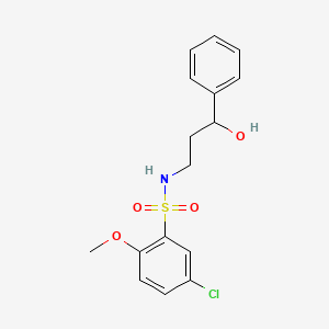 5-chloro-N-(3-hydroxy-3-phenylpropyl)-2-methoxybenzenesulfonamide - 1396790-60-5