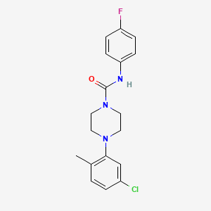 4-(5-chloro-2-methylphenyl)-N-(4-fluorophenyl)piperazine-1-carboxamide - 553657-57-1