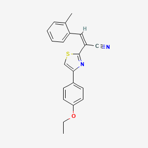 (Z)-2-(4-(4-ethoxyphenyl)thiazol-2-yl)-3-(o-tolyl)acrylonitrile - 476668-60-7
