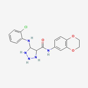 5-[(2-chlorophenyl)amino]-N-(2,3-dihydro-1,4-benzodioxin-6-yl)-1H-1,2,3-triazole-4-carboxamide - 1189956-30-6