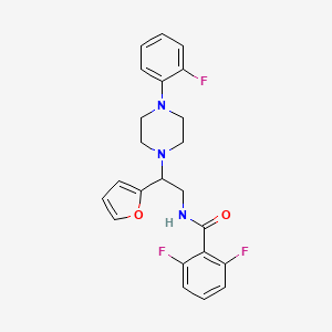 2,6-difluoro-N-(2-(4-(2-fluorophenyl)piperazin-1-yl)-2-(furan-2-yl)ethyl)benzamide - 877632-99-0