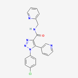 1-(4-chlorophenyl)-N-[(pyridin-2-yl)methyl]-5-(pyridin-3-yl)-1H-1,2,3-triazole-4-carboxamide - 1326889-04-6