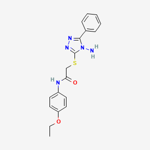 2-[(4-amino-5-phenyl-4H-1,2,4-triazol-3-yl)sulfanyl]-N-(4-ethoxyphenyl)acetamide - 685851-99-4