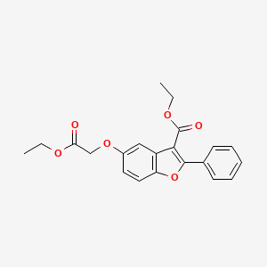 Ethyl 5-(2-ethoxy-2-oxoethoxy)-2-phenyl-1-benzofuran-3-carboxylate - 300733-39-5