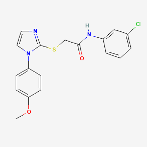N-(3-chlorophenyl)-2-{[1-(4-methoxyphenyl)-1H-imidazol-2-yl]sulfanyl}acetamide - 688336-05-2