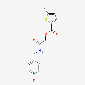 {[(4-FLUOROPHENYL)METHYL]CARBAMOYL}METHYL 5-METHYLTHIOPHENE-2-CARBOXYLATE - 479360-29-7