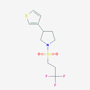 3-(Thiophen-3-yl)-1-((3,3,3-trifluoropropyl)sulfonyl)pyrrolidine - 2188202-87-9