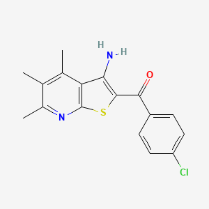 (3-Amino-4,5,6-trimethylthieno[2,3-b]pyridin-2-yl)(4-chlorophenyl)methanone - 328113-37-7