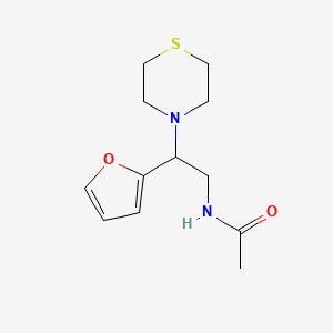 N-(2-(furan-2-yl)-2-thiomorpholinoethyl)acetamide - 2034547-97-0