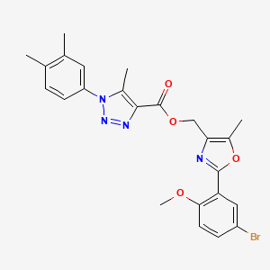 [2-(5-bromo-2-methoxyphenyl)-5-methyl-1,3-oxazol-4-yl]methyl 1-(3,4-dimethylphenyl)-5-methyl-1H-1,2,3-triazole-4-carboxylate - 1224001-62-0