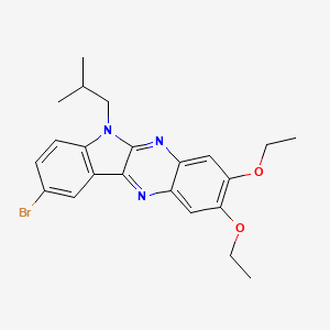 9-bromo-2,3-diethoxy-6-isobutyl-6H-indolo[2,3-b]quinoxaline - 373618-42-9