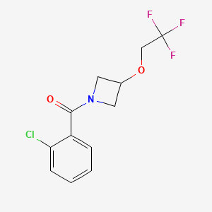 (2-Chlorophenyl)(3-(2,2,2-trifluoroethoxy)azetidin-1-yl)methanone - 2034344-58-4