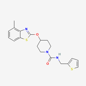 4-((4-methylbenzo[d]thiazol-2-yl)oxy)-N-(thiophen-2-ylmethyl)piperidine-1-carboxamide - 1324172-28-2