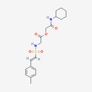 [2-(cyclohexylamino)-2-oxoethyl] 2-[[(E)-2-(4-methylphenyl)ethenyl]sulfonylamino]acetate - 1090885-56-5