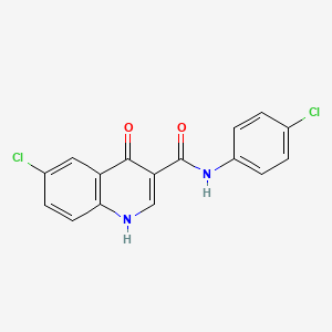 6-chloro-N-(4-chlorophenyl)-4-hydroxyquinoline-3-carboxamide - 860205-71-6