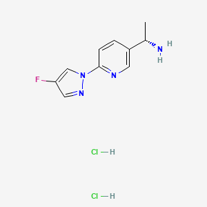 (S)-1-(6-(4-Fluoro-1H-pyrazol-1-yl)pyridin-3-yl)ethanamine dihydrochloride - 1980023-97-9