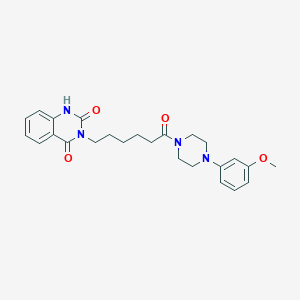 2-hydroxy-3-{6-[4-(3-methoxyphenyl)piperazin-1-yl]-6-oxohexyl}quinazolin-4(3H)-one - 896383-99-6