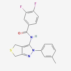 3,4-difluoro-N-[2-(3-methylphenyl)-2H,4H,6H-thieno[3,4-c]pyrazol-3-yl]benzamide - 893946-22-0