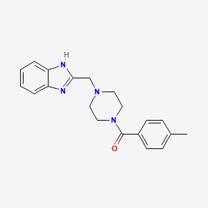 (4-((1H-benzo[d]imidazol-2-yl)methyl)piperazin-1-yl)(p-tolyl)methanone - 1171468-91-9