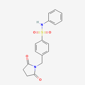 4-((2,5-dioxopyrrolidin-1-yl)methyl)-N-phenylbenzenesulfonamide - 941252-21-7