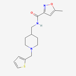 5-methyl-N-((1-(thiophen-2-ylmethyl)piperidin-4-yl)methyl)isoxazole-3-carboxamide - 1208906-81-3