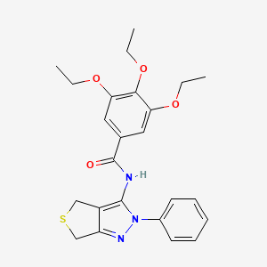 3,4,5-triethoxy-N-{2-phenyl-2H,4H,6H-thieno[3,4-c]pyrazol-3-yl}benzamide - 392255-68-4