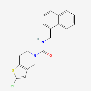 2-chloro-N-(naphthalen-1-ylmethyl)-6,7-dihydrothieno[3,2-c]pyridine-5(4H)-carboxamide - 2034609-44-2