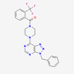 (4-(3-benzyl-3H-[1,2,3]triazolo[4,5-d]pyrimidin-7-yl)piperazin-1-yl)(2-(trifluoromethyl)phenyl)methanone - 920163-18-4
