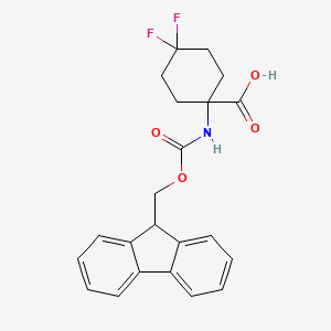 1-([(9H-Fluoren-9-ylmethoxy)carbonyl]amino)-4,4-difluorocyclohexane-1-carboxylic acid - 1986905-26-3