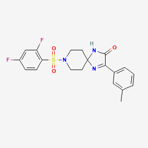 8-(2,4-difluorobenzenesulfonyl)-3-(3-methylphenyl)-1,4,8-triazaspiro[4.5]dec-3-en-2-one - 1189482-98-1