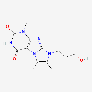 8-(3-hydroxypropyl)-1,6,7-trimethyl-1H-imidazo[2,1-f]purine-2,4(3H,8H)-dione - 879476-64-9