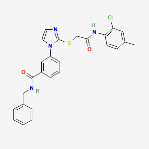 N-benzyl-3-[2-({[(2-chloro-4-methylphenyl)carbamoyl]methyl}sulfanyl)-1H-imidazol-1-yl]benzamide - 1115403-41-2