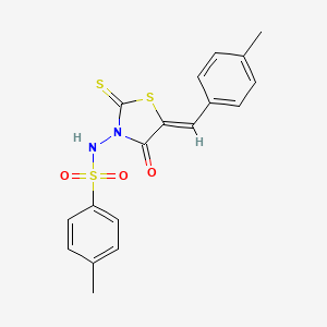 (Z)-4-methyl-N-(5-(4-methylbenzylidene)-4-oxo-2-thioxothiazolidin-3-yl)benzenesulfonamide - 301222-92-4