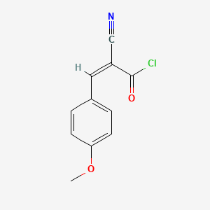 (2Z)-2-cyano-3-(4-methoxyphenyl)prop-2-enoyl chloride - 1089305-25-8