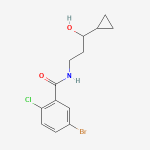 5-bromo-2-chloro-N-(3-cyclopropyl-3-hydroxypropyl)benzamide - 1396679-13-2