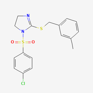 1-(4-chlorobenzenesulfonyl)-2-{[(3-methylphenyl)methyl]sulfanyl}-4,5-dihydro-1H-imidazole - 868217-68-9