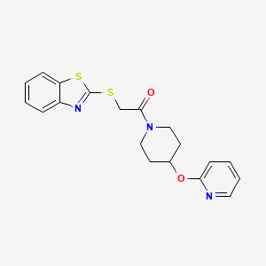 2-(Benzo[d]thiazol-2-ylthio)-1-(4-(pyridin-2-yloxy)piperidin-1-yl)ethanone - 1448077-96-0