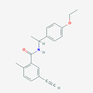 N-[1-(4-Ethoxyphenyl)ethyl]-5-ethynyl-2-methylbenzamide - 2377030-74-3