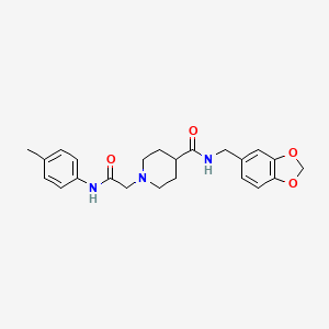 N-(benzo[d][1,3]dioxol-5-ylmethyl)-1-(2-oxo-2-(p-tolylamino)ethyl)piperidine-4-carboxamide - 942006-22-6