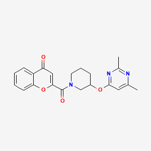 2-(3-((2,6-dimethylpyrimidin-4-yl)oxy)piperidine-1-carbonyl)-4H-chromen-4-one - 2034500-30-4