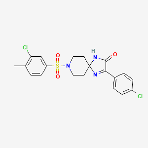 8-(3-chloro-4-methylbenzenesulfonyl)-3-(4-chlorophenyl)-1,4,8-triazaspiro[4.5]dec-3-en-2-one - 1215751-08-8