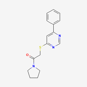 2-((6-Phenylpyrimidin-4-yl)thio)-1-(pyrrolidin-1-yl)ethanone - 1203273-99-7