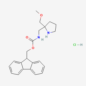 9H-Fluoren-9-ylmethyl N-[[2-(methoxymethyl)pyrrolidin-2-yl]methyl]carbamate;hydrochloride - 2247106-68-7