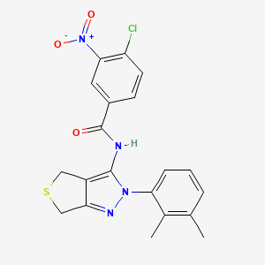 4-chloro-N-[2-(2,3-dimethylphenyl)-2H,4H,6H-thieno[3,4-c]pyrazol-3-yl]-3-nitrobenzamide - 450344-21-5