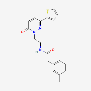 2-(3-methylphenyl)-N-{2-[6-oxo-3-(thiophen-2-yl)-1,6-dihydropyridazin-1-yl]ethyl}acetamide - 946345-10-4