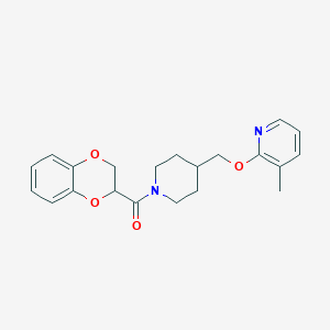 2-{[1-(2,3-Dihydro-1,4-benzodioxine-2-carbonyl)piperidin-4-yl]methoxy}-3-methylpyridine - 2200932-55-2