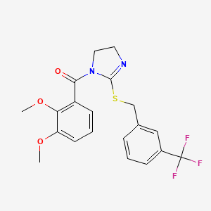 1-(2,3-dimethoxybenzoyl)-2-({[3-(trifluoromethyl)phenyl]methyl}sulfanyl)-4,5-dihydro-1H-imidazole - 851805-64-6